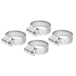 Abrazadera 4 de acero inoxidable, blíster con 4 pzas