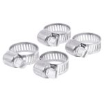 Abrazadera mini-6 de acero inoxidable, blíster con 4 pzas