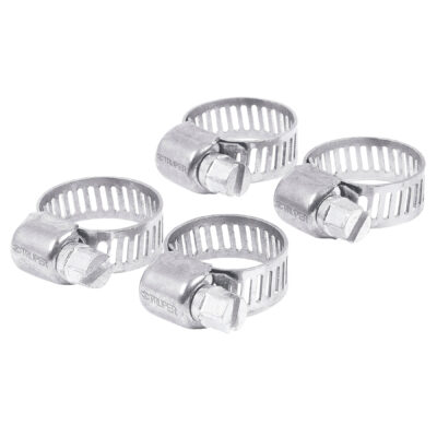 Abrazadera mini-6 de acero inoxidable, blíster con 4 pzas