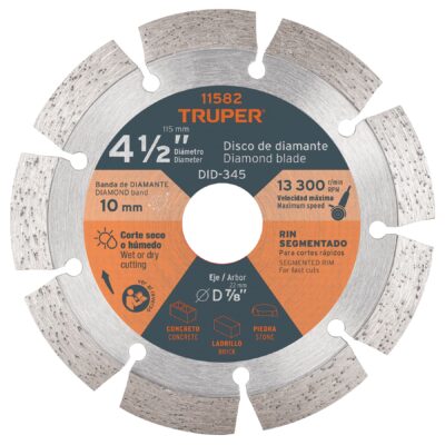 Disco de diamante de 4-1/2? x 2.1 mm rin segmentado