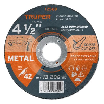 Disco Tipo 42 de 4-1/2? x 3.2 mm para corte de metal