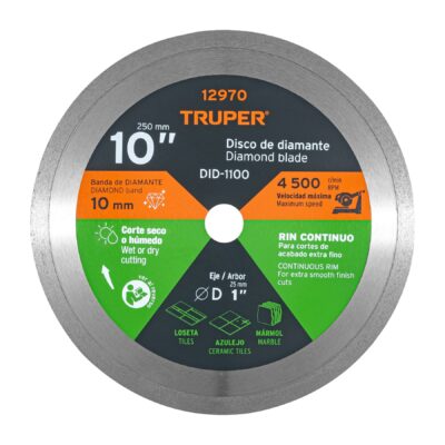 Disco de diamante de 10? x 2.2 mm rin continuo