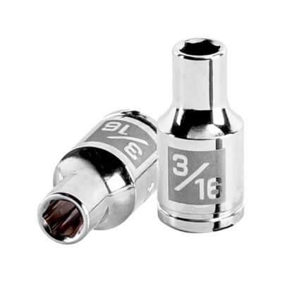 Dado de 3/16?, 6 puntas, cuadro 1/4?