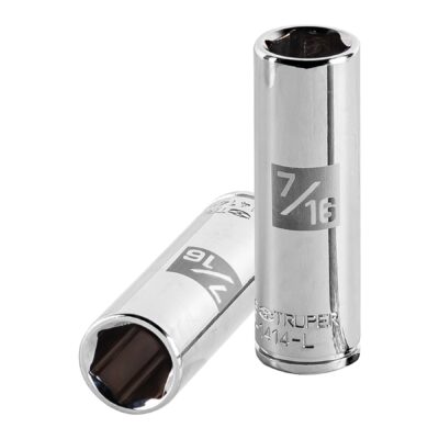 Dado largo de 7/16?, 6 puntas, cuadro 1/4?