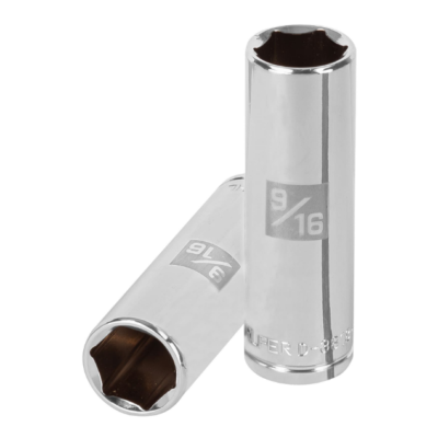 Dado largo de 9/16?, 6 puntas, cuadro 3/8?