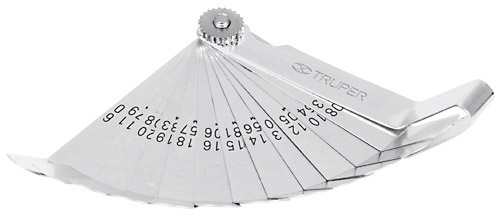 Calibrador de válvulas, 12 hojas