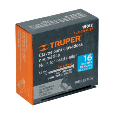 Caja con 2500 clavos calibre 16, 32 mm para CLNE-16