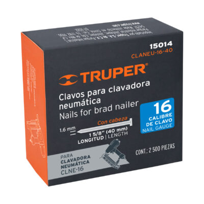 Caja con 2500 clavos calibre 16, 40 mm para CLNE-16