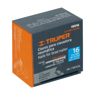 Caja con 2500 clavos calibre 16, 50 mm para CLNE-16