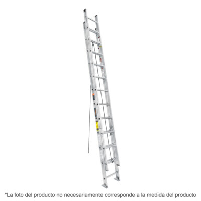 Escalera de extensión, tipo III, 20 peldaños