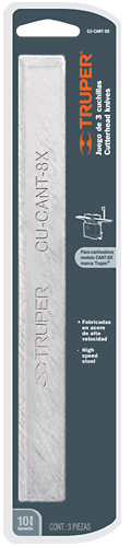 Cuchillas de repuesto para canteadora CANT-8X, Blister 3 piezas