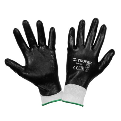 Guantes de poliéster recubiertos de nitrilo, G