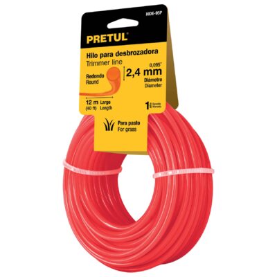Hilo redondo para desbrozadora, 12 m, 2.4 mm