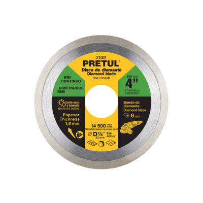 Disco de diamante de 4? x 1.8 mm, rin continuo