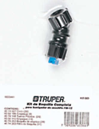 Boquilla, filtro, codo, empaques y tuerca de repuesto para FUM-15
