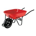 Carretilla 5.5 ft3 roja Neumática, bastidor tubular