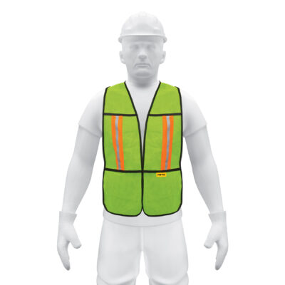 Chaleco de seguridad con cintas reflejantes, verde