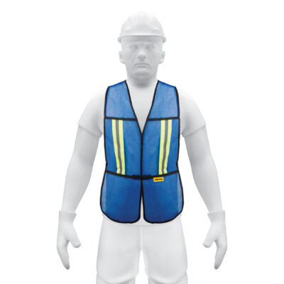 Chaleco de seguridad con cintas reflejantes, azul