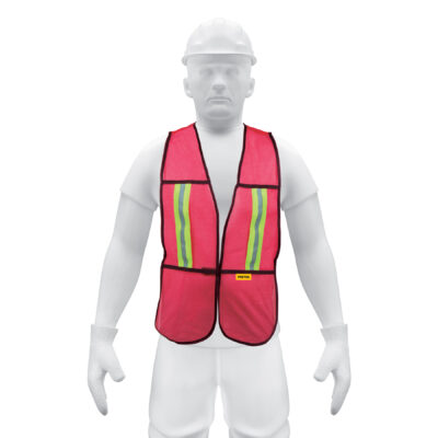 Chaleco de seguridad con cintas reflejantes, rojo